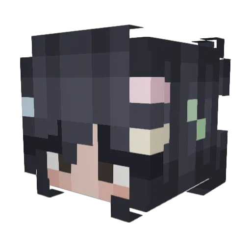 dahyun_ Minecraft avatar head, 3D render