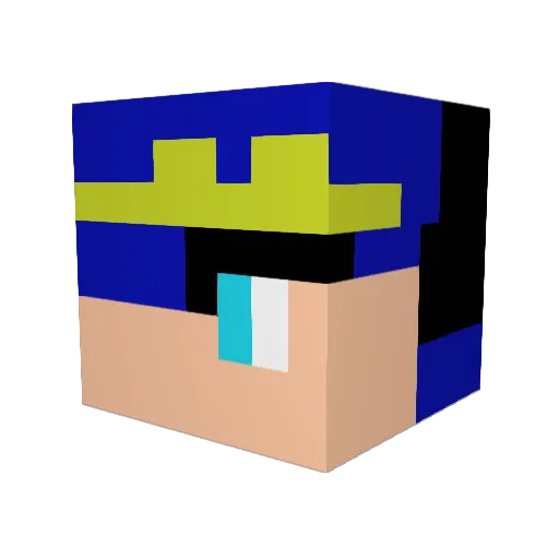 daichi127 Minecraft avatar head, 3D render