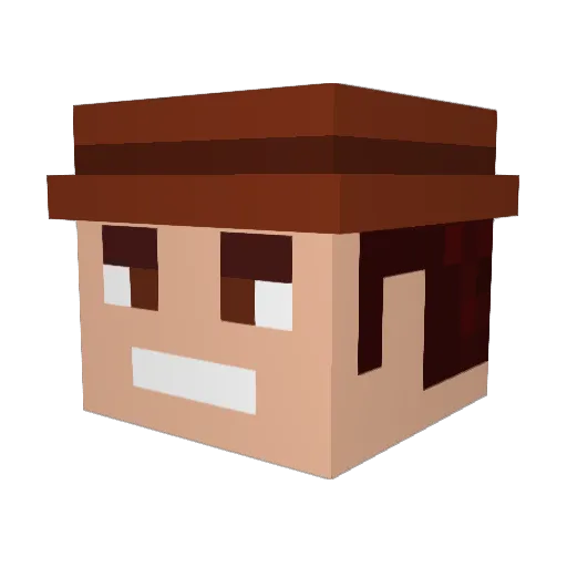daichiss Minecraft avatar head, 3D render
