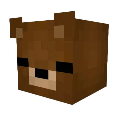 daidi_bear Minecraft avatar head, 3D render