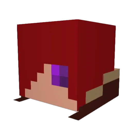 daijile Minecraft avatar head, 3D render