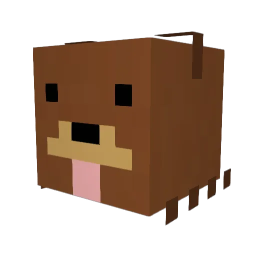 daikana Minecraft avatar head, 3D render