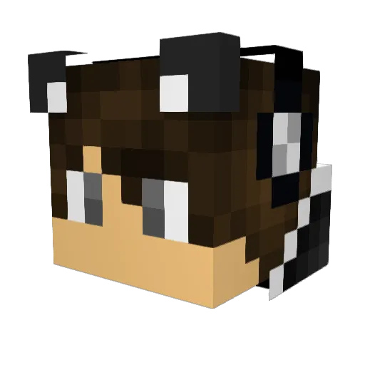 daikisaxophone Minecraft avatar head, 3D render