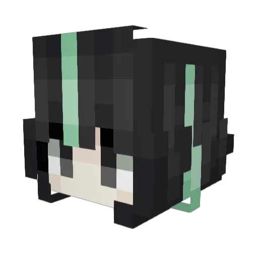 daikonsenpai Minecraft avatar head, 3D render