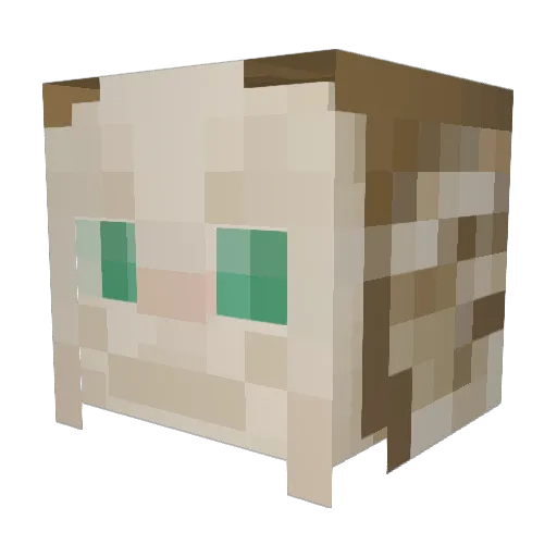 daily_intern Minecraft avatar head, 3D render