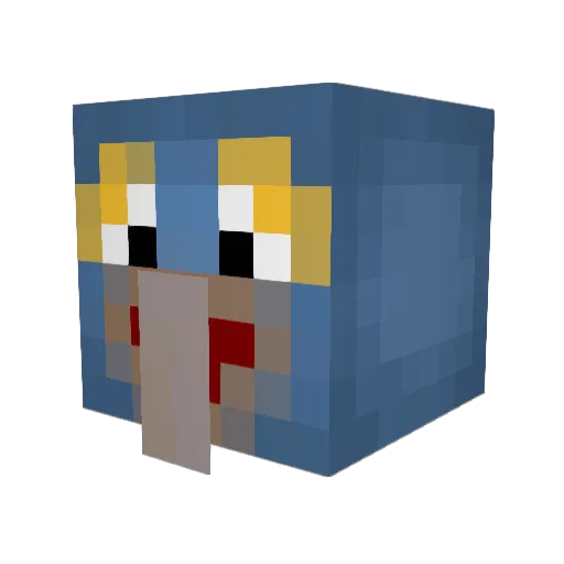 dailydamage Minecraft avatar head, 3D render