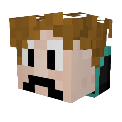 dailyfellow Minecraft avatar head, 3D render