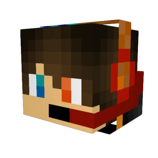 daimaikura Minecraft avatar head, 3D render