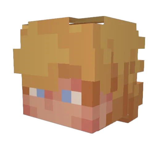 daior2002 Minecraft avatar head, 3D render