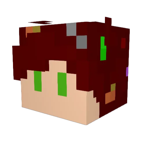 dairit Minecraft avatar head, 3D render