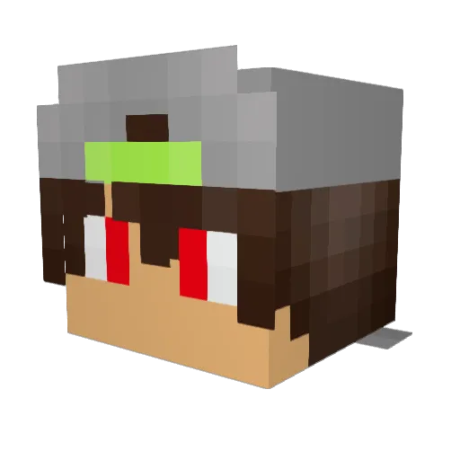 dairybaron Minecraft avatar head, 3D render