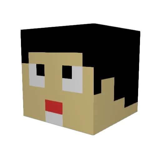 daisimoti Minecraft avatar head, 3D render