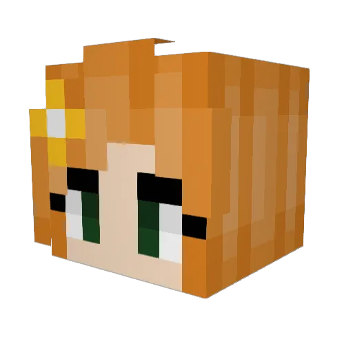 daisuking Minecraft avatar head, 3D render