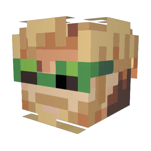 daisy801 Minecraft avatar head, 3D render