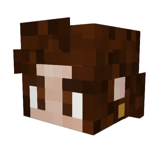 daisytail Minecraft avatar head, 3D render