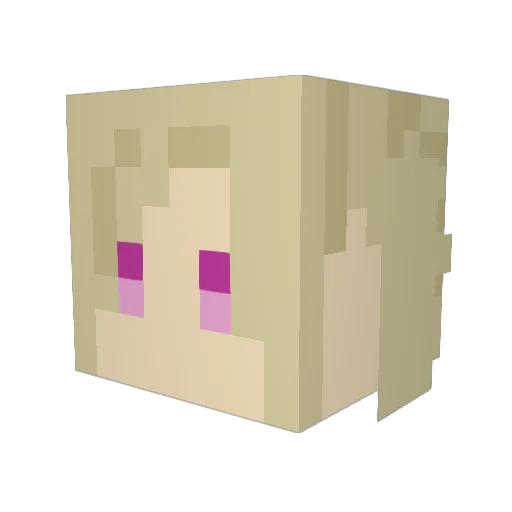 daitennsai Minecraft avatar head, 3D render