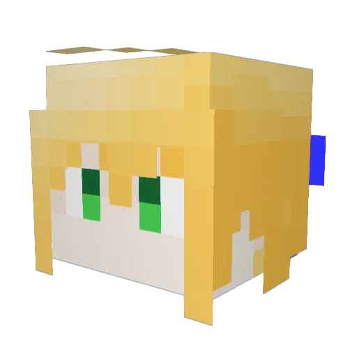 daiuu Minecraft avatar head, 3D render