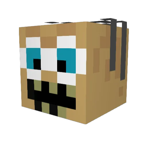 daivann Minecraft avatar head, 3D render