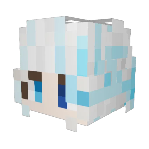 daiveli Minecraft avatar head, 3D render