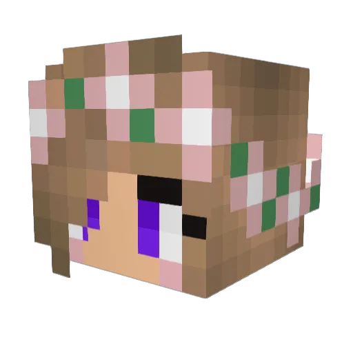 daizyw Minecraft avatar head, 3D render