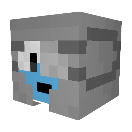 dajeff Minecraft avatar head, 3D render