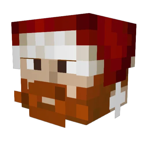 dak123 Minecraft avatar head, 3D render