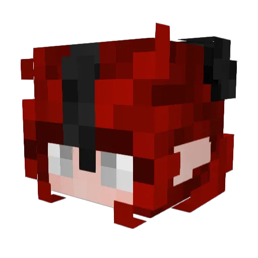 daka006 Minecraft avatar head, 3D render