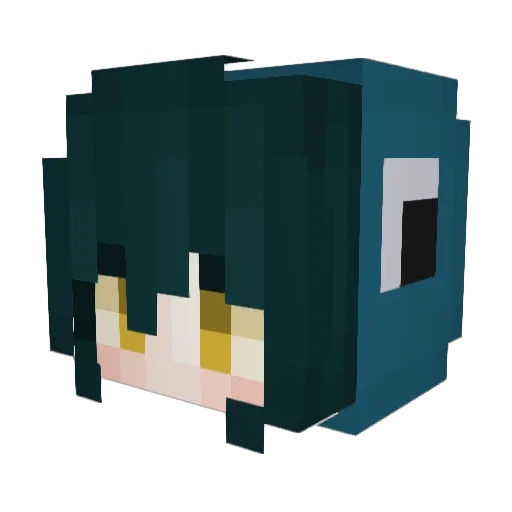 dakara Minecraft avatar head, 3D render