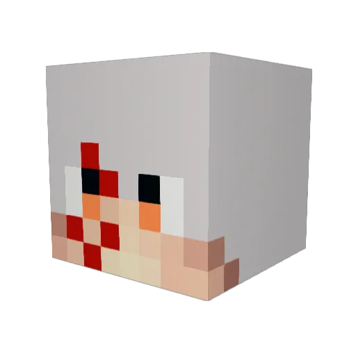 dakeur Minecraft avatar head, 3D render