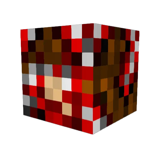 dakilla100 Minecraft avatar head, 3D render