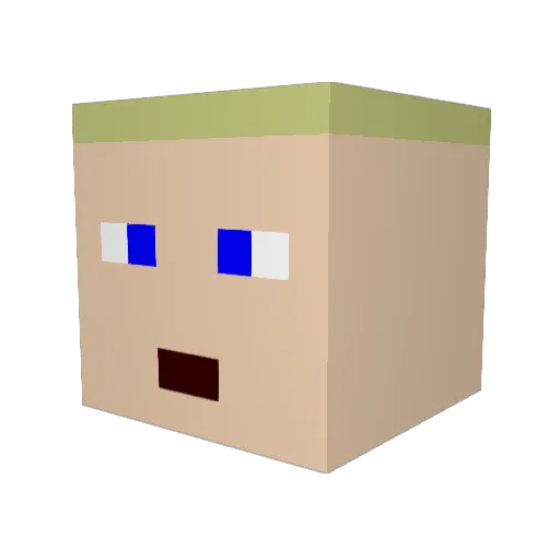 dakine2000 Minecraft avatar head, 3D render