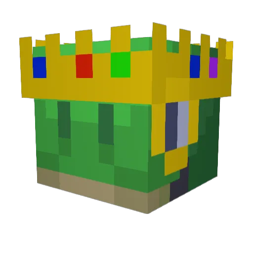 dakingturtle Minecraft avatar head, 3D render