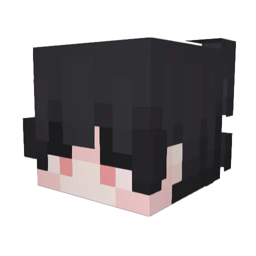 dakiny Minecraft avatar head, 3D render