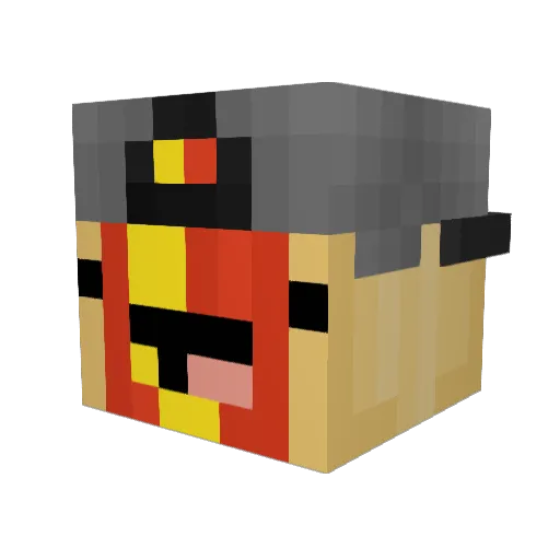 dakiplayer02 Minecraft avatar head, 3D render