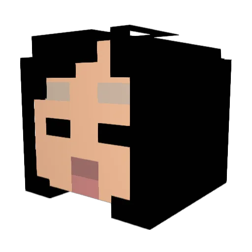 dakkkkkk Minecraft avatar head, 3D render