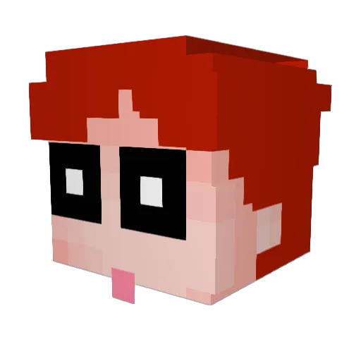 dakky_ Minecraft avatar head, 3D render