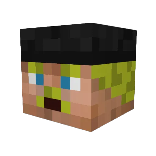 dakn17 Minecraft avatar head, 3D render