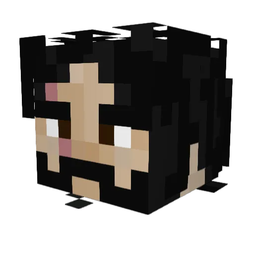 dako101 Minecraft avatar head, 3D render
