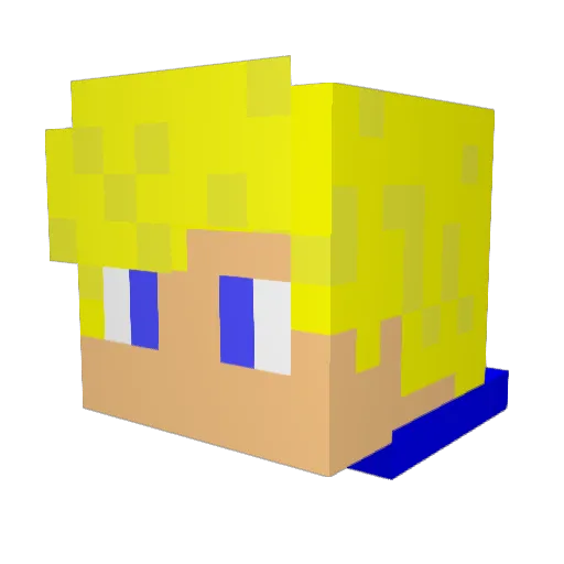 dakotapaddy Minecraft avatar head, 3D render