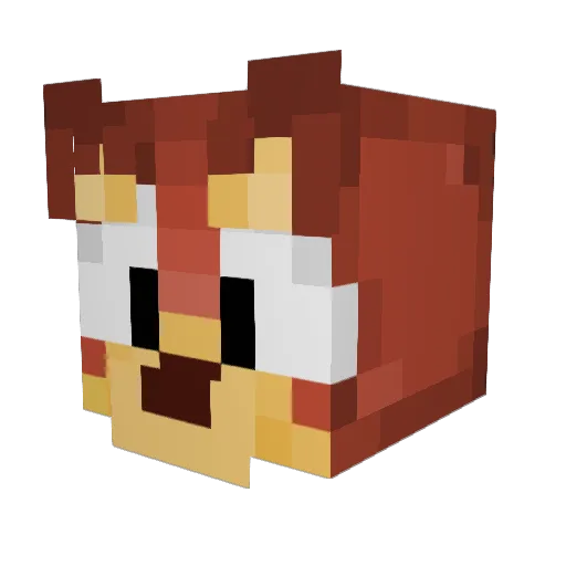 dakrm Minecraft avatar head, 3D render