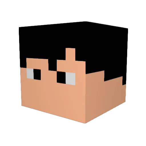 dakumata111 Minecraft avatar head, 3D render