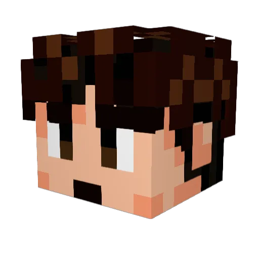 dakyBEAST Minecraft avatar head, 3D render