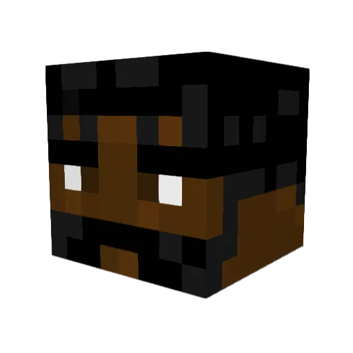dalangster Minecraft avatar head, 3D render
