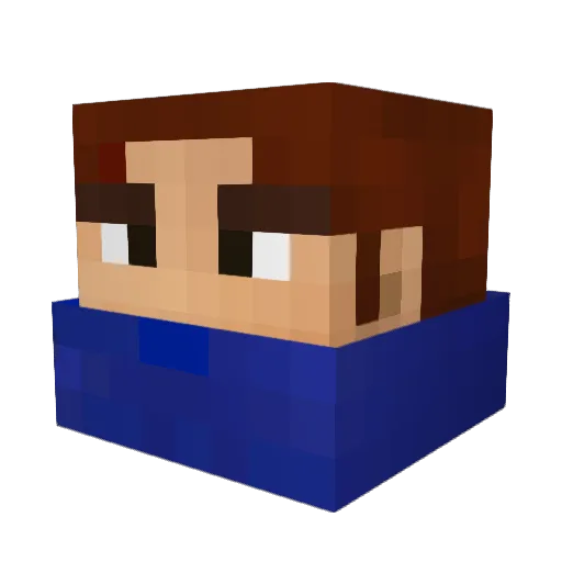 daldi Minecraft avatar head, 3D render