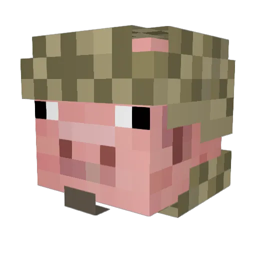 dalerou Minecraft avatar head, 3D render