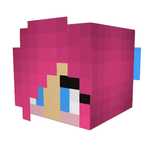 dalibrarian Minecraft avatar head, 3D render