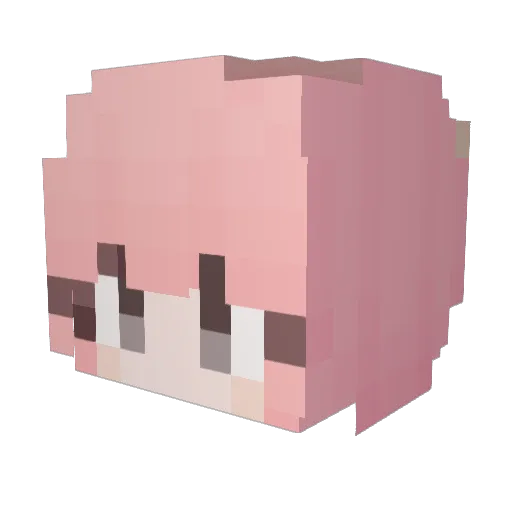 daljuu Minecraft avatar head, 3D render