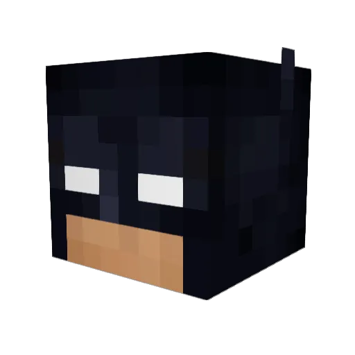 dall136 Minecraft avatar head, 3D render