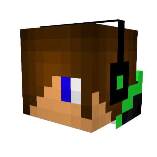 dallasrules Minecraft avatar head, 3D render