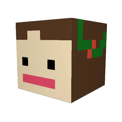 dallityy Minecraft avatar head, 3D render